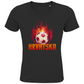 Cooles "HRVATSKA" T-Shirt für Kinder mit brennendem Fußball-Motiv