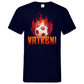 Sportliches "VATRENI" V-Neck T-Shirt für Herren mit Schachbrett-Fußball-Motiv