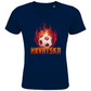 Cooles "HRVATSKA" T-Shirt für Kinder mit brennendem Fußball-Motiv