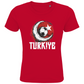 Cooles "TURKIYE" T-Shirt für Kinder mit Halbmond-Fußball-Motiv