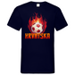 Sportliches "HRVATSKA" V-Neck T-Shirt für Herren mit Schachbrett-Fußball-Motiv