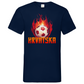 Sportliches "HRVATSKA" V-Neck T-Shirt für Herren mit Schachbrett-Fußball-Motiv