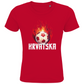 Cooles "HRVATSKA" T-Shirt für Kinder mit brennendem Fußball-Motiv